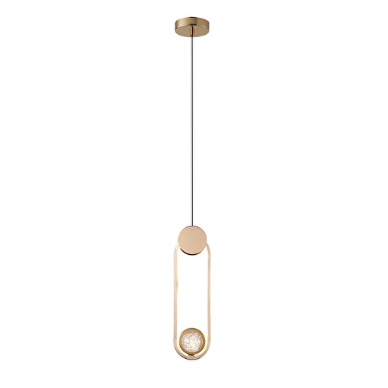 Apliqa Beckett Tekli 12 Watt Gold Sarkıt 3 Renkli Led Avize