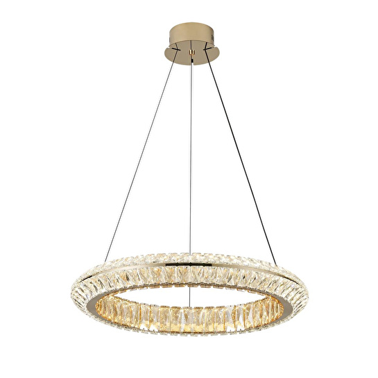 Apliqa Kyler 60'lık Gold 90 Watt Kristalli 3 Renkli Led Sarkıt Avize