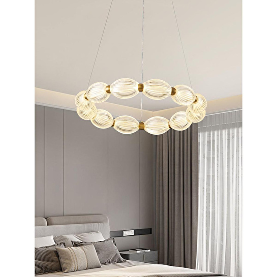Apliqa Aspen 12'li Yuvarlak 56 Watt Eskitme Sarkıt 3 Renkli Led Avize