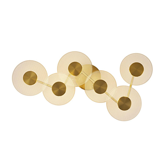 Apliqa Callista 6'lı Gold 18 Watt Plafonyer 3 Renkli Led Avize
