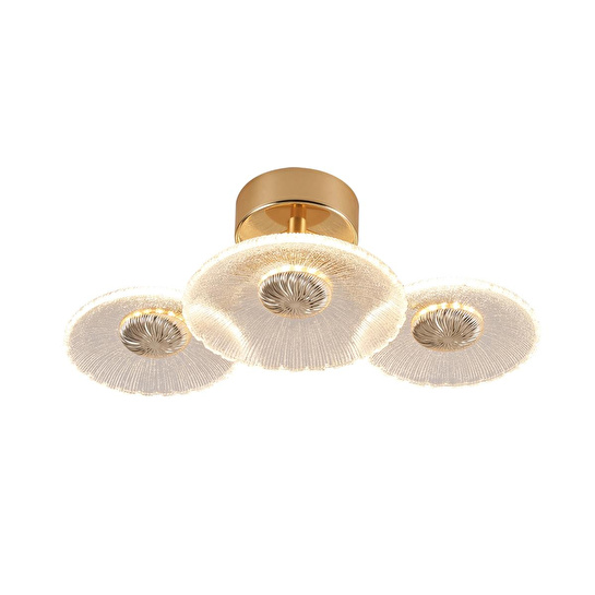 Apliqa Darra 3'lü Gold 9 Watt Plafonyer 3 Renkli Led Avize