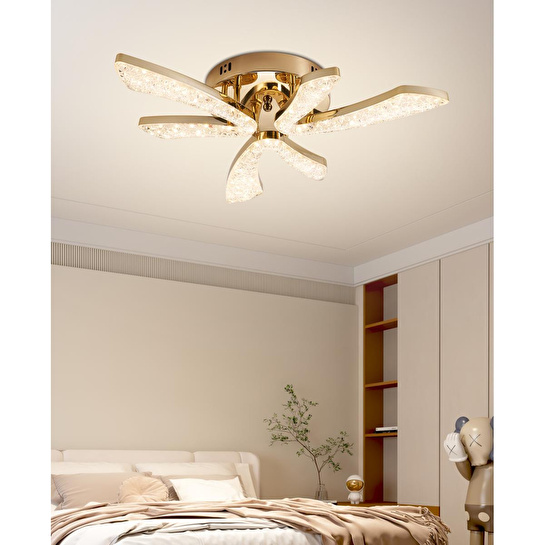 Apliqa Quinn 6'lı Gold 48 Watt Plafonyer 3 Renkli Led Avize