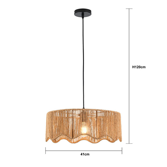 Apliqa Cosmo Hasır Rattan Bohem Model Sarkıt Koridor, Salon Avize