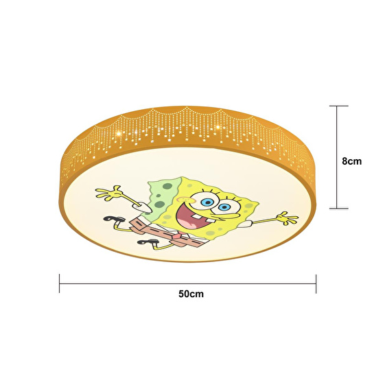 Apliqa Sungerbob Figürlü Plafonyer Led Çocuk Odası Ledli Avize