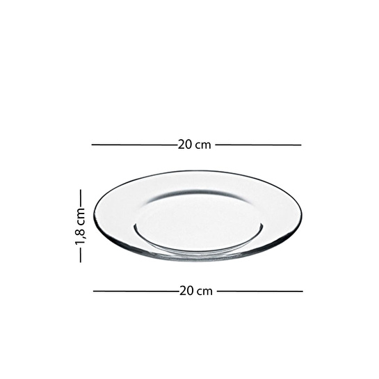 Rakle Fortuna 4'lü Pasta Tabağı Seti 19 Cm