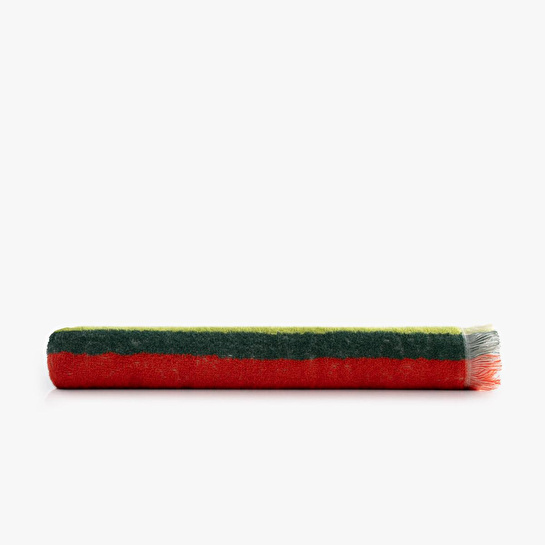 Green Black Stripe Red Plaj Havlusu %100 Pamuk Renkli 90x160