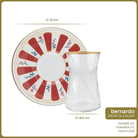 Bernardo Lal 12 Parça Çay Seti