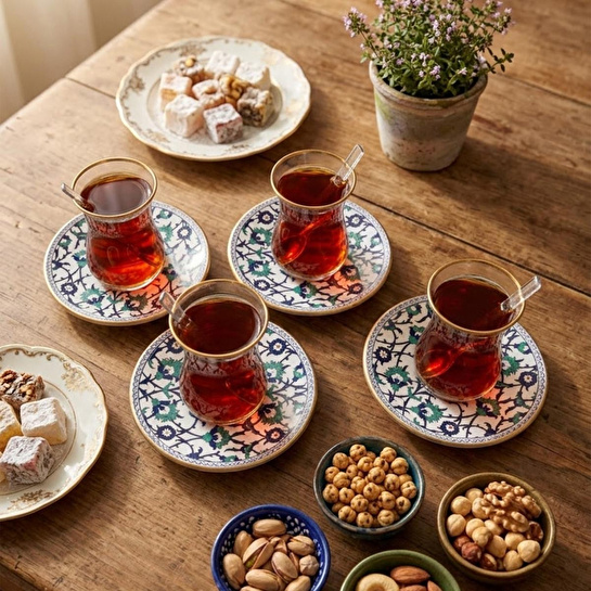Bernardo İznik 12 Parça Çay Seti