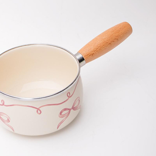 Emaylab Rebel Bow Kurdele Desenli Emaye Sos Tavası (1,3 Litre)