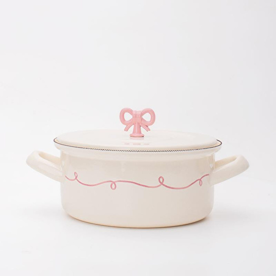 Emaylab Rebel Bow Emaye 18cm Kısa Tencere