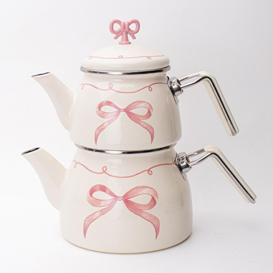 Emaylab Rebel Bow Emaye Çaydanlık Takımı