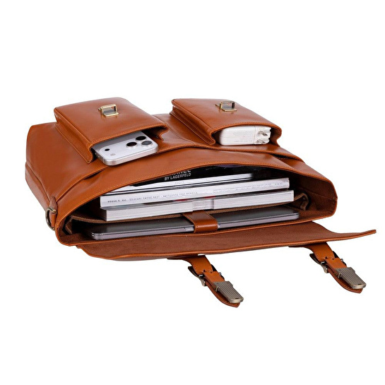 Bloominbag Rivoli Cognac Tan Hakiki Deri 15–16 Inç Laptop Ve Evrak Çantası