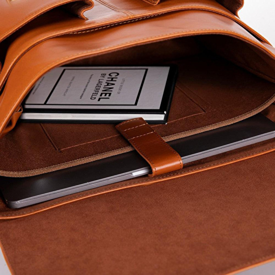 Bloominbag Rivoli Cognac Tan Hakiki Deri 13–14 Inç Laptop Ve Evrak Çantası
