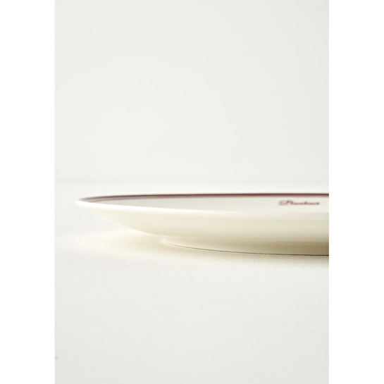 Bella Maison Bonheur Porselen 6'lı Pasta Tabağı Seti Bordo (21 Cm)