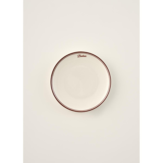 Bella Maison Bonheur Porselen 6'lı Pasta Tabağı Seti Bordo (21 Cm)