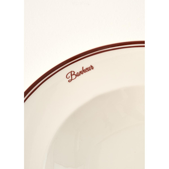 Bella Maison Bonheur Porselen Makarna Tabağı Bordo (28 Cm) Bordo