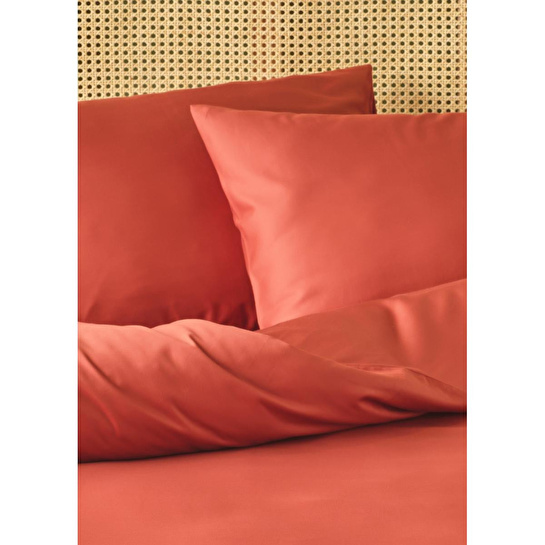 Bella Maison %100 Pamuk Saten Supreme Basic Çift Kişilik Nevresim Seti Kiremit (200x220 Cm) Kiremit