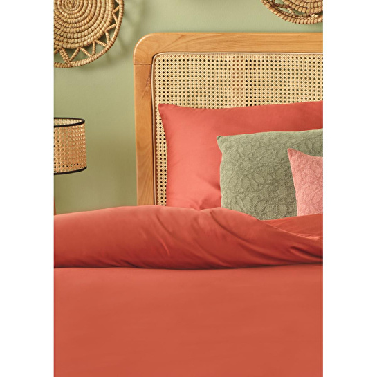 Bella Maison %100 Pamuk Saten Supreme Basic Çift Kişilik Nevresim Seti Kiremit (200x220 Cm) Kiremit