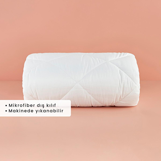Bella Maison %100 Microfiber Bella Tek Kişilik Yorgan Beyaz (155x215 Cm) Beyaz