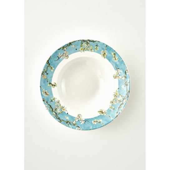 Bella Maison Van Gogh Almond Blossom Porselen Makarna Tabağı Turkuaz (27 Cm) Mavi