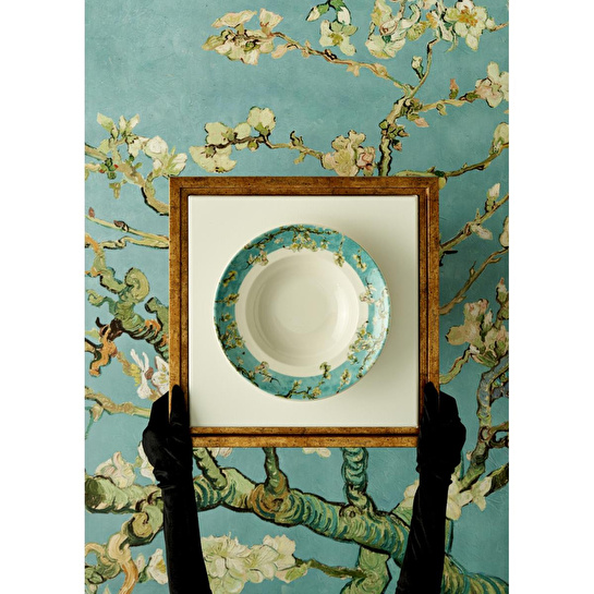 Bella Maison Van Gogh Almond Blossom Porselen Makarna Tabağı Turkuaz (27 Cm) Mavi