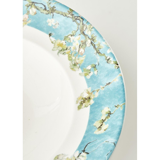 Bella Maison Van Gogh Almond Blossom Porselen Makarna Tabağı Turkuaz (27 Cm) Mavi