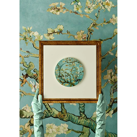 Bella Maison Van Gogh Almond Blossom Porselen Pasta Tabağı Turkuaz (19 Cm) Mavi