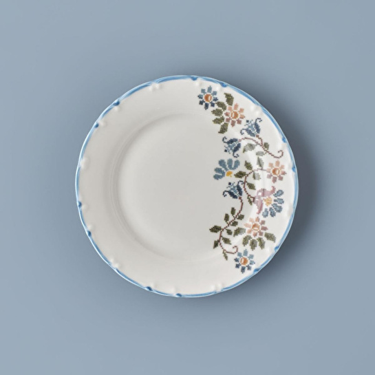 Bella Maison Vintage Porselen Pasta Tabağı 4'lü Mavi (20 Cm) Mavi