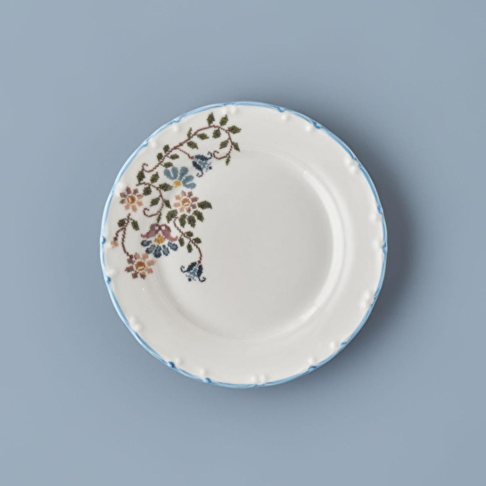 Bella Maison Vintage Porselen Pasta Tabağı 4'lü Mavi (20 Cm) Mavi