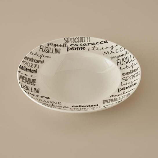 Bella Maison Alfredo Porselen Makarna Tabağı Siyah (28 Cm) Siyah