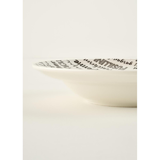 Bella Maison Alfredo Porselen Makarna Tabağı Siyah (28 Cm) Siyah