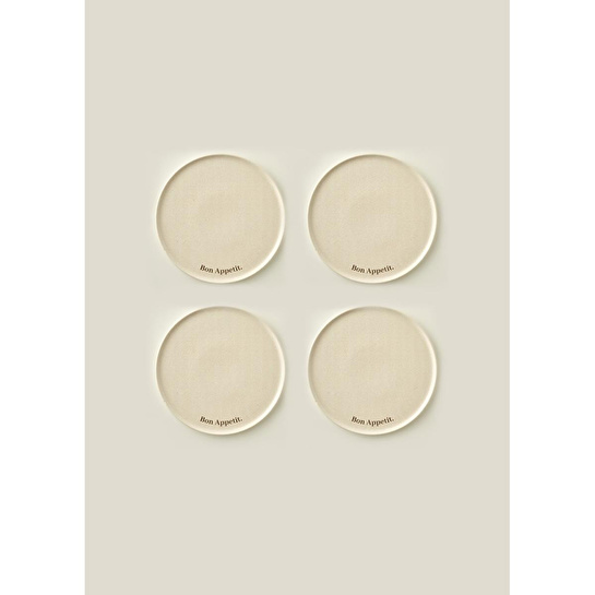 Bella Maison Parisien Porselen Pasta Tabağı 4'lü Krem (21 Cm)