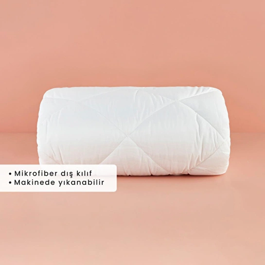 Bella Maison %100 Microfiber Çift Kişilik Yorgan Beyaz (195x215 Cm) Beyaz