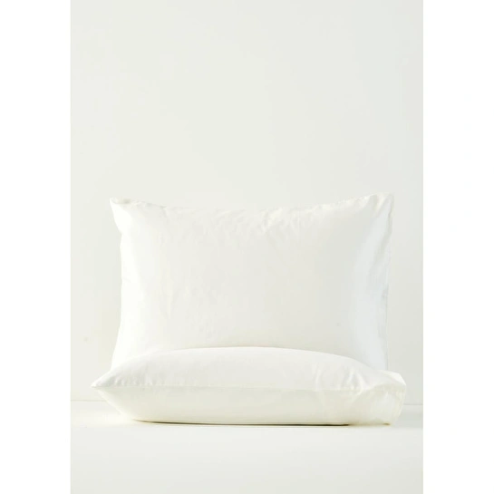 Bella Maison %100 Pamuk Saten Supreme 2'li Yastık Kılıfı Beyaz (50x70 Cm) Beyaz