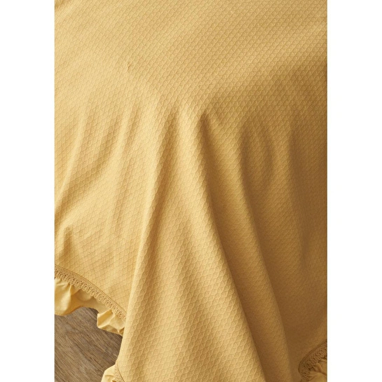 Bella Maison %100 Pamuk Christy Çift Kişilik Pike Takımı Hardal (200x220 Cm) Hardal