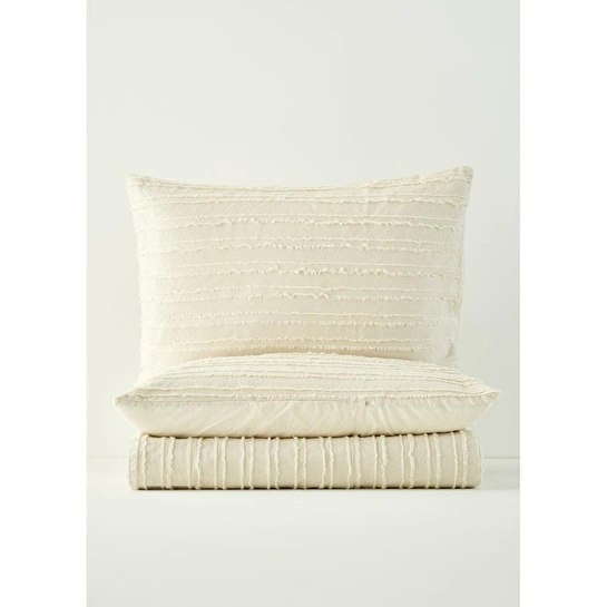 Bella Maison %100 Pamuk Bohemian Çift Kişilik Yatak Örtüsü Seti Krem (240x260 Cm) Krem
