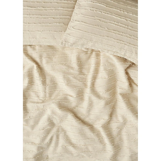 Bella Maison %100 Pamuk Bohemian Çift Kişilik Yatak Örtüsü Seti Krem (240x260 Cm) Krem