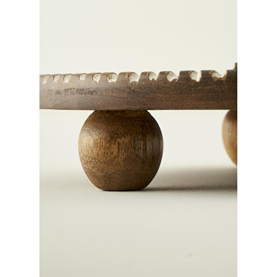 Bella Maison Points Mango Sunum Standı Kahverengi (35x4,5 Cm) Kahverengi