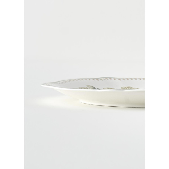 Bella Maison Rebecca New Bone Sunum Tabağı (20x14 Cm) Çok Renkli