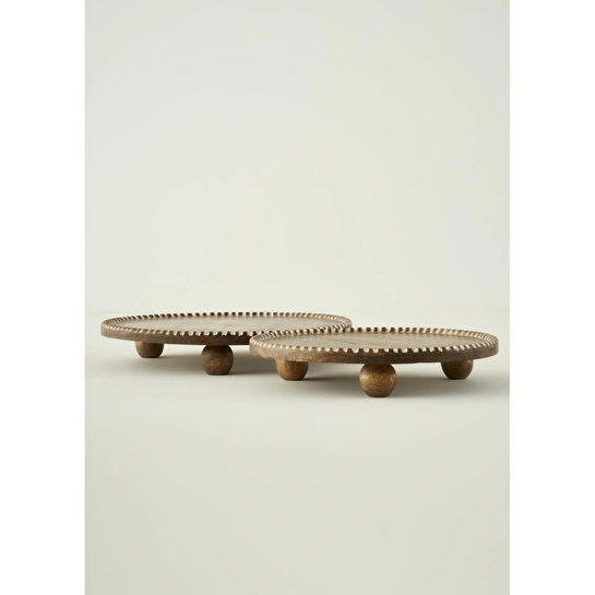 Bella Maison Points Mango Sunum Standı Kahverengi (30x4,5 Cm) Kahverengi