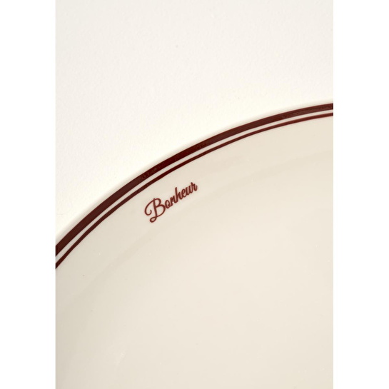 Bella Maison Bonheur Porselen Sunum Tabağı Bordo (33 Cm) Bordo