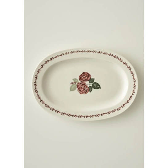 Bella Maison Rose Porselen Sunum Tabağı (30 Cm) Çok Renkli