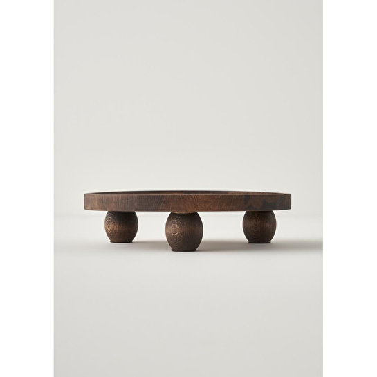 Bella Maison Wooden Ahşap Yuvarlak Sunum Standı Naturel (25 Cm) Naturel