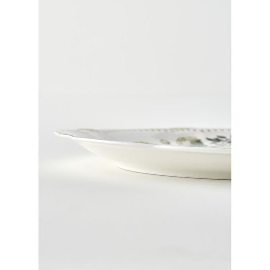 Bella Maison Rebecca New Bone Sunum Tabağı (40x26 Cm) Çok Renkli