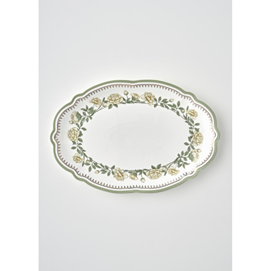 Bella Maison Rebecca New Bone Sunum Tabağı (40x26 Cm) Çok Renkli