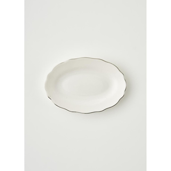 Bella Maison Victoria Porselen Sunum Tabağı Silver (25 Cm) Silver