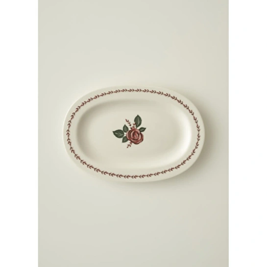 Bella Maison Rose Porselen Sunum Tabağı (25 Cm) Çok Renkli