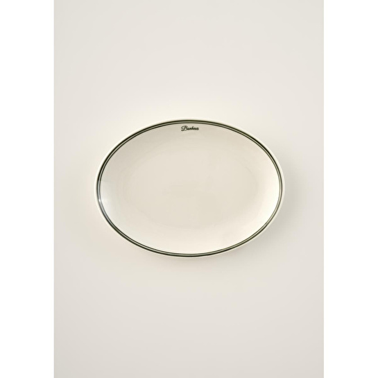 Bella Maison Bonheur Porselen Sunum Tabağı Yeşil (33 Cm) Yeşil