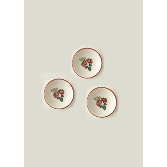 Bella Maison Rose Porselen 3'lü Kase (9 Cm)