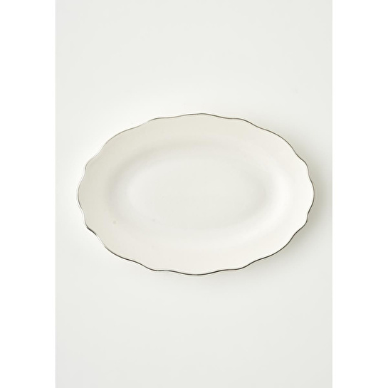Bella Maison Victoria Porselen Sunum Tabağı Silver (30 Cm) Silver